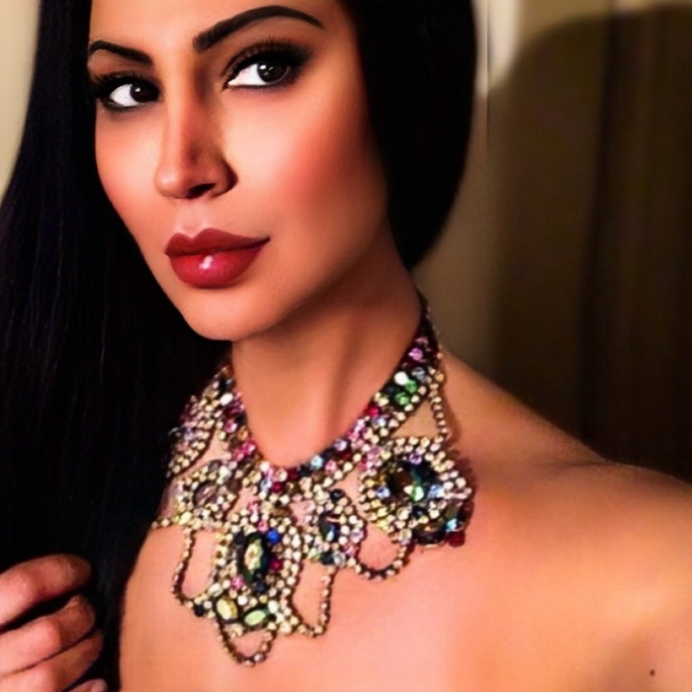 Vintage Czech rhinestone necklace